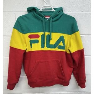 Fila Mens Flamino Logo Comfy Color Block Hoodie / Men's Medium